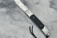 No. 213 Fullturn folder damasteel and ebony